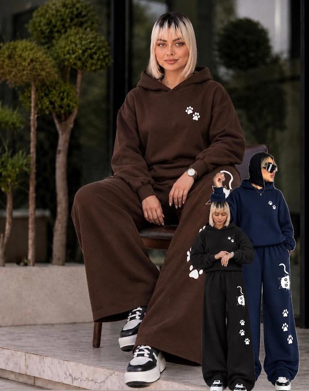 ست هودی شلوار گربه
